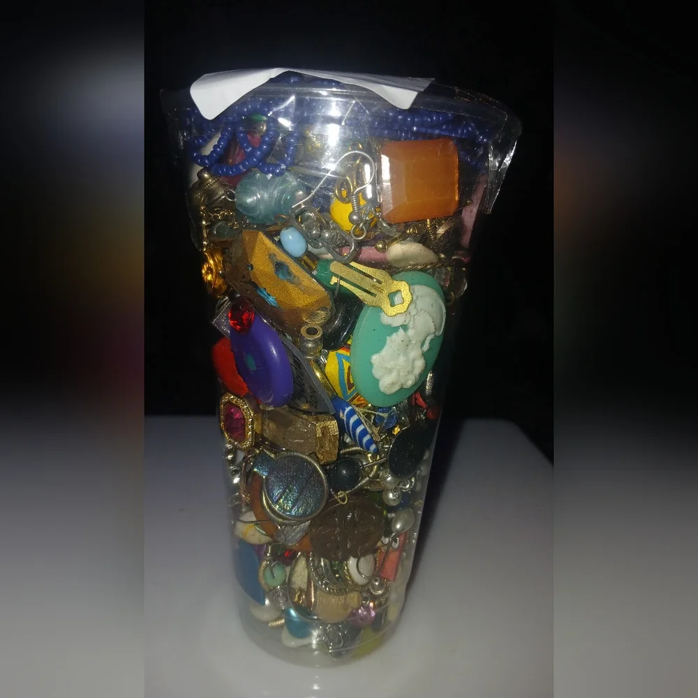 Cup Of Misc Beads And Such